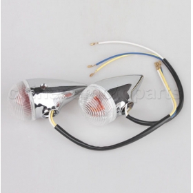 Clear Lens Chrome Front Turning Signal Light for YAMAHA XV1900 XV 1900