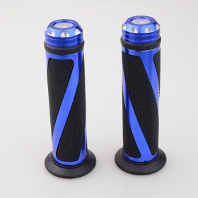 SL-299 Universal 7/8\" Motorcycle Aluminium Rubber Handlebar Hand Grips Blue 299